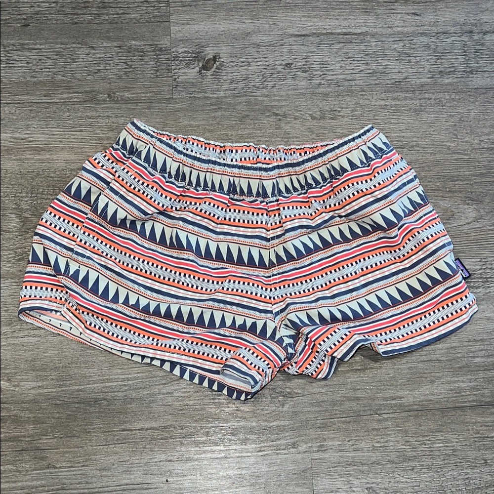 Women's Patagonia Athletic Shorts Lightweight Geometric Design Size XS